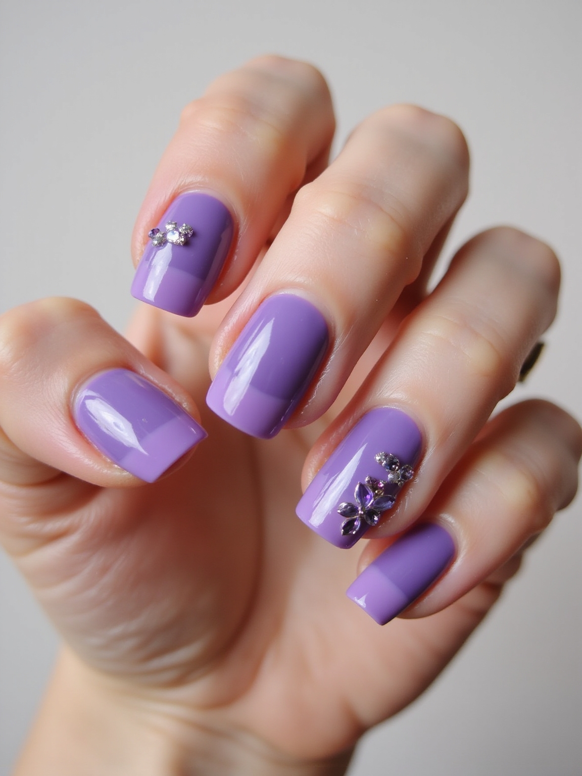 moody dark orchid gem cuticles