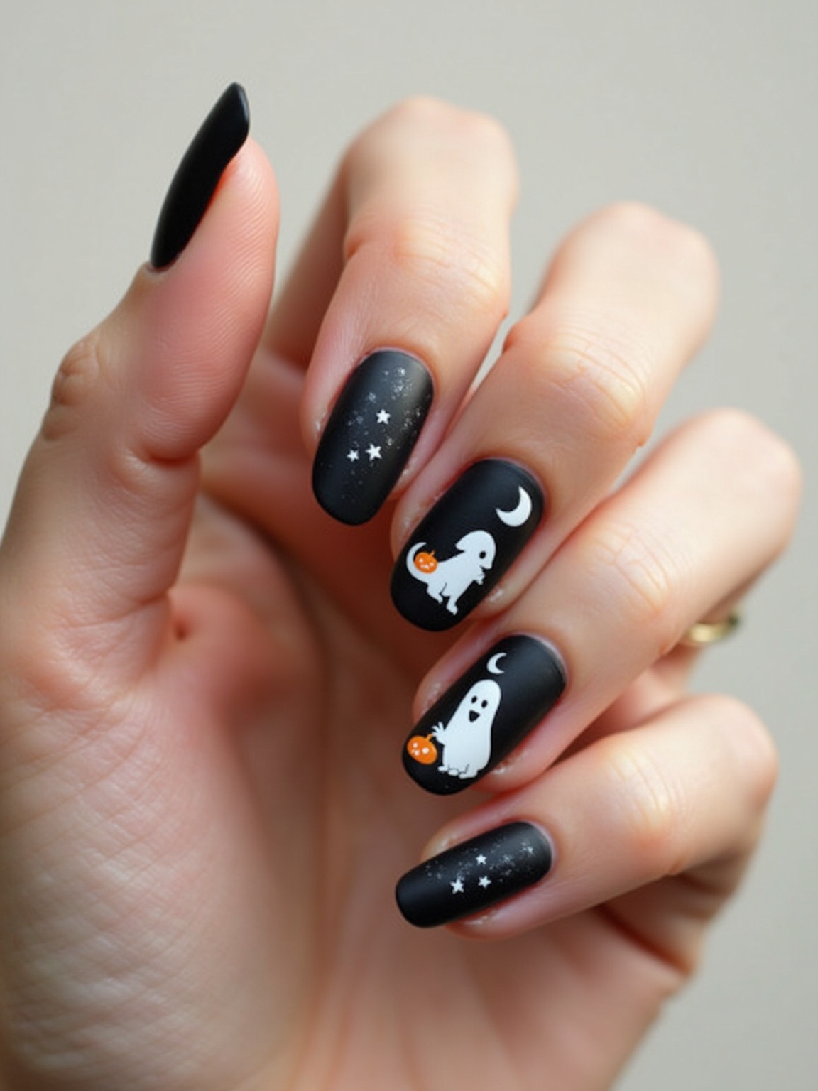 moonlit zero silhouette nails