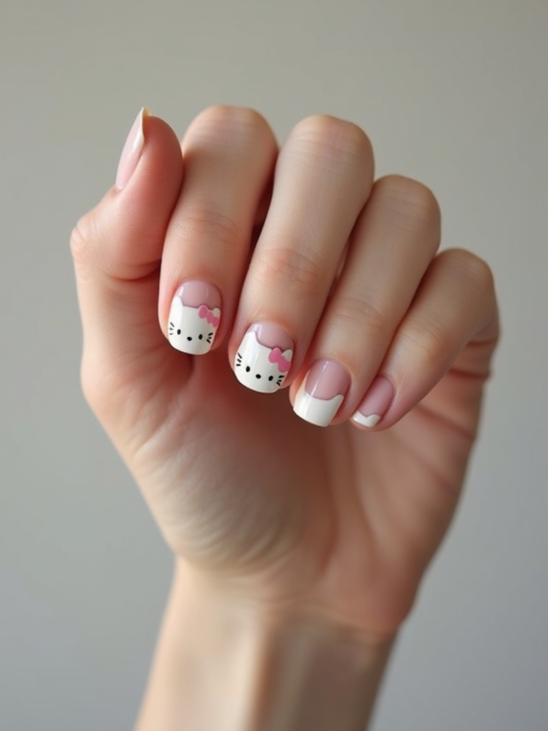 negative space kitty outlines