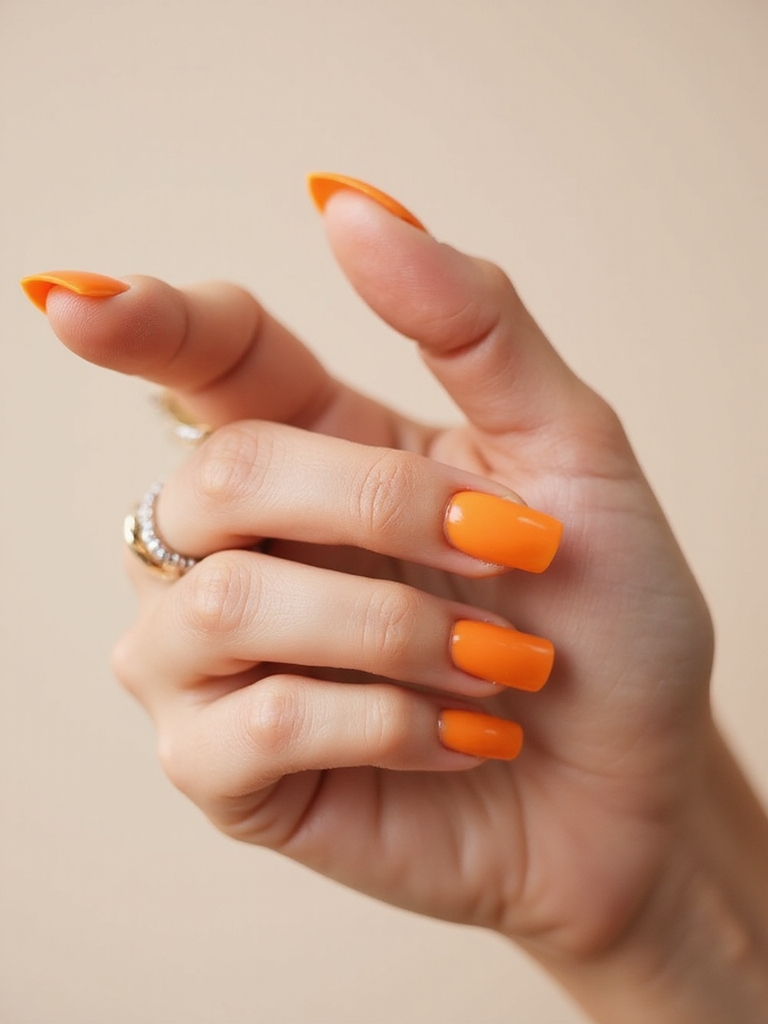 neon orange micro asymmetric