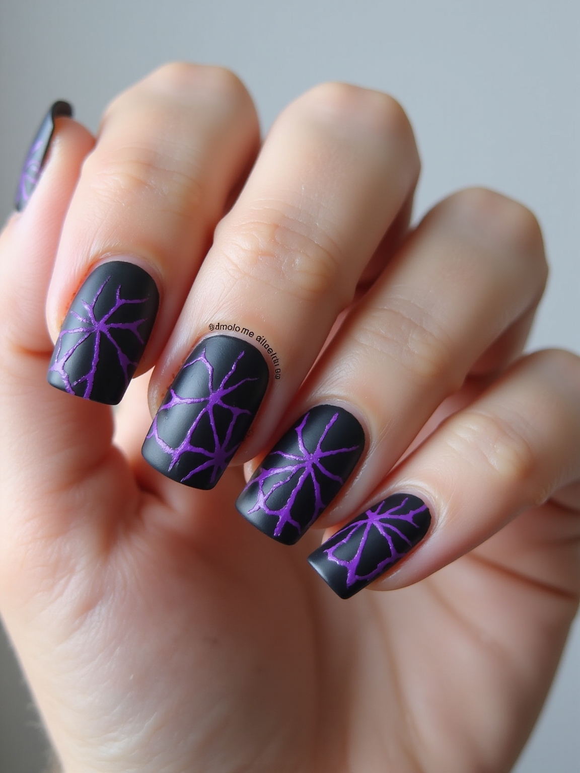 neon violet spiderweb matte