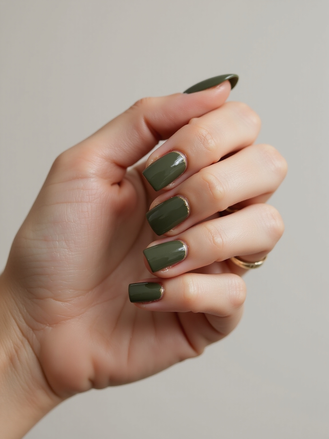 olive drab with gold