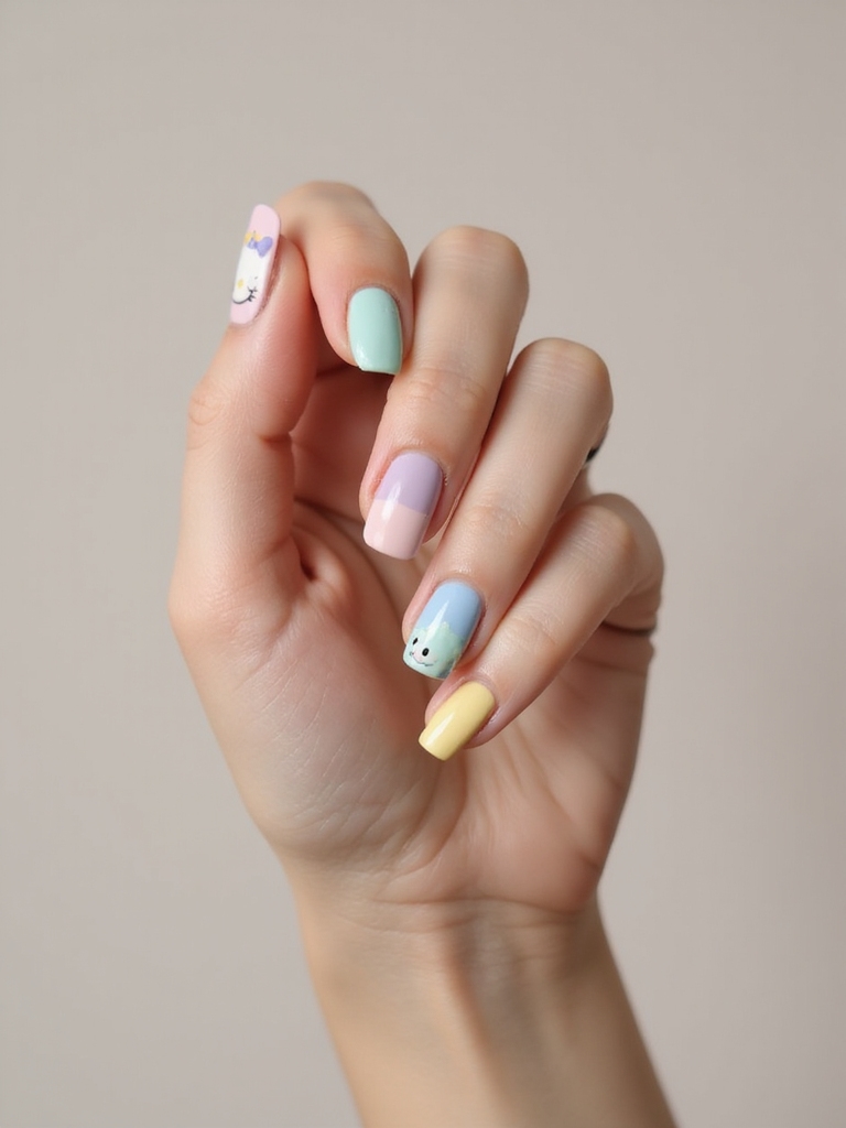 pastel french hello kitty