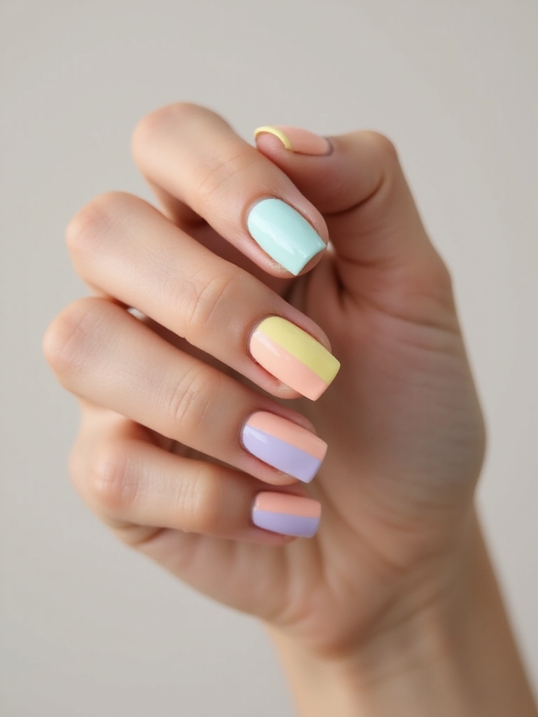 pastel pop art nails