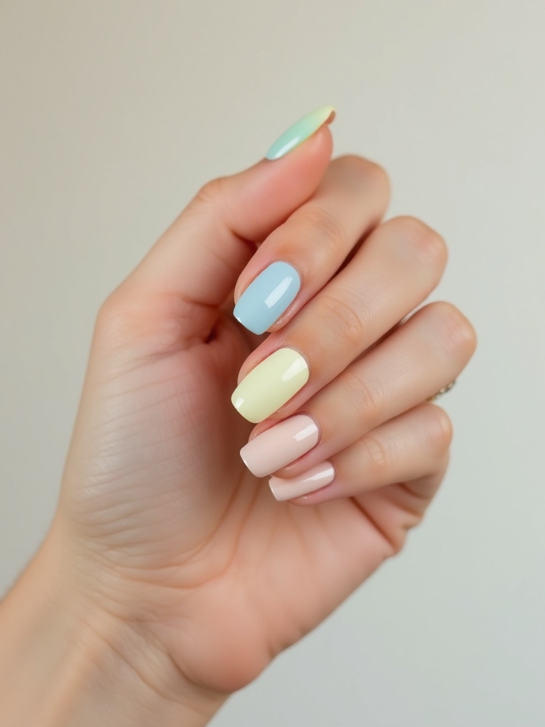 pastel sorbet french tips