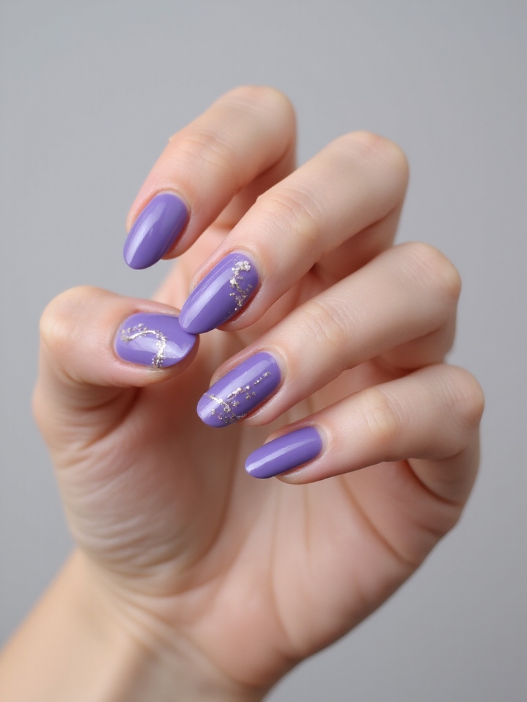 periwinkle asymmetrical high gloss swirls