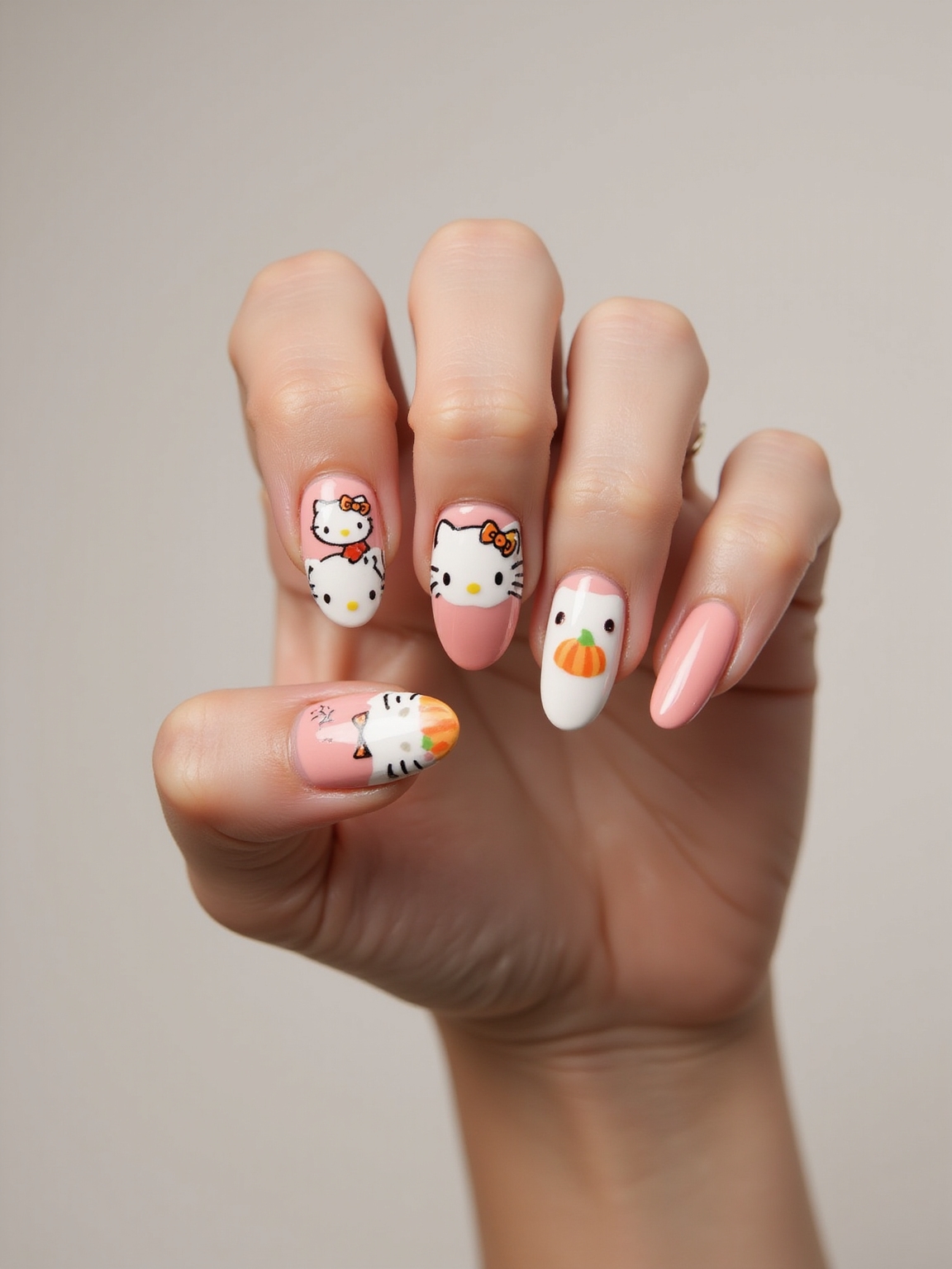 playful adorable hello kitty halloween