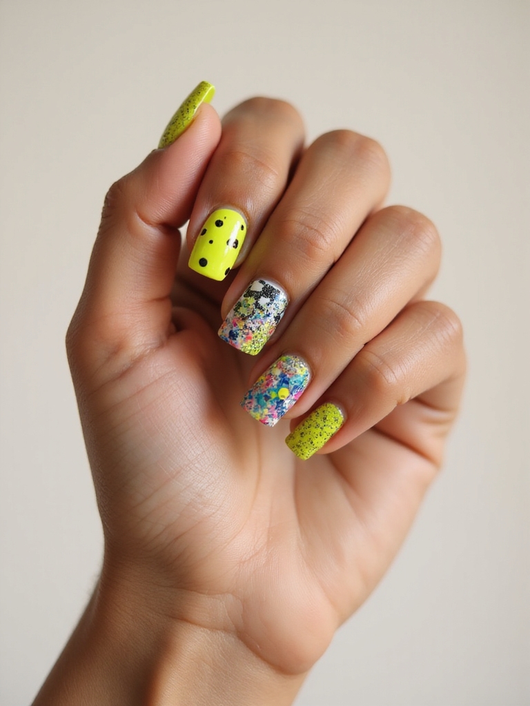 playful funky nail designs