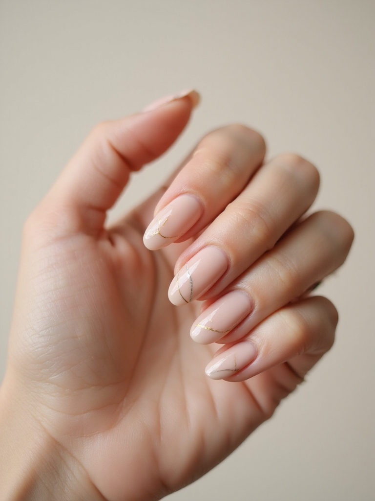 razor thin metallic nail accents