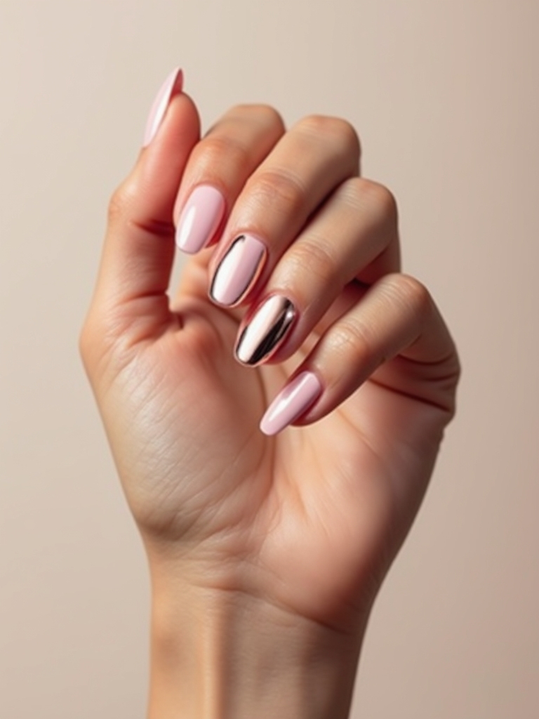 rose gold chrome tips