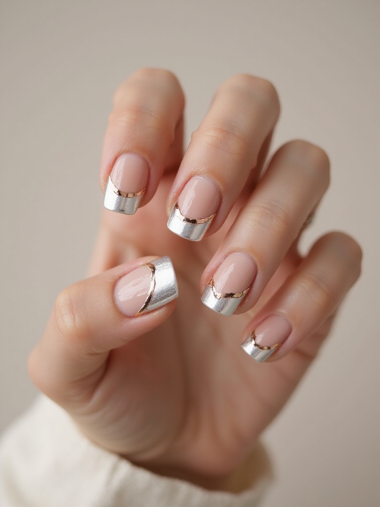 sculpted chrome framed nails