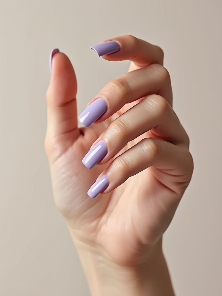 sheer lavender french tips