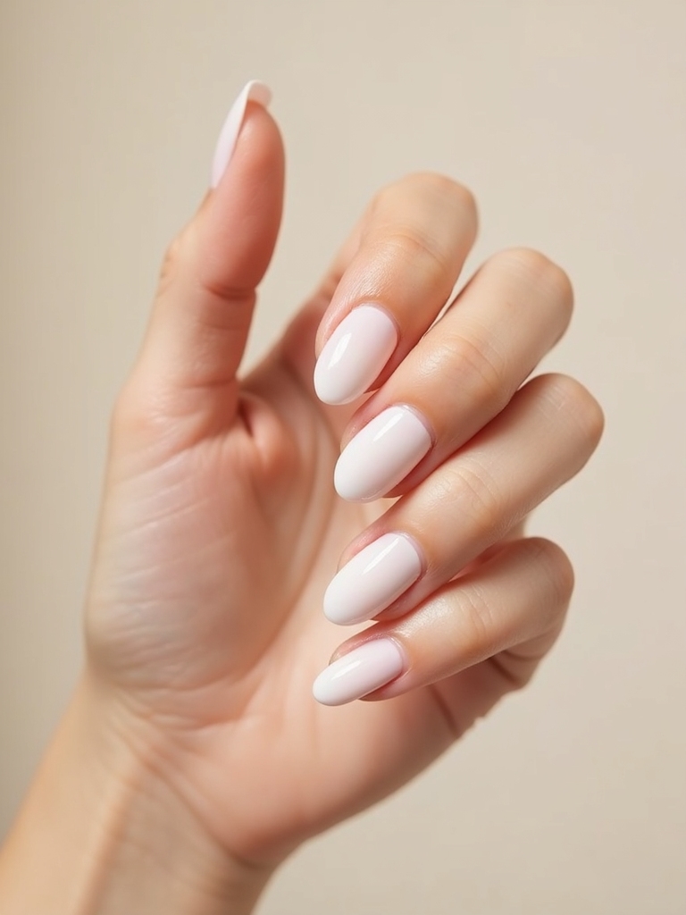 sheer milky jelly nails