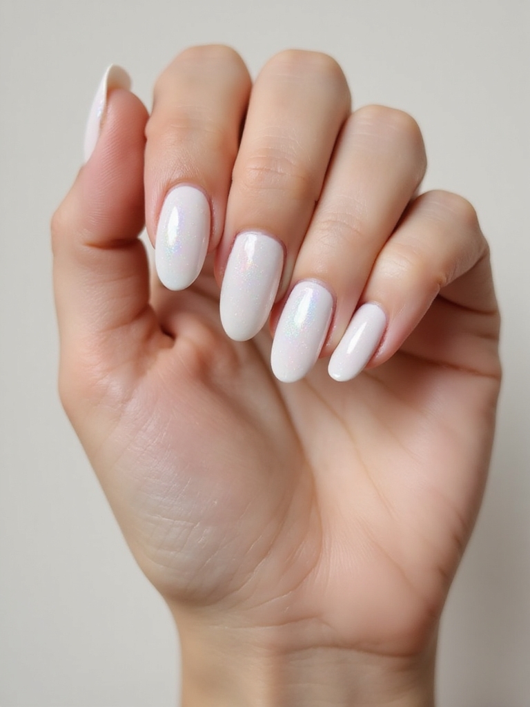 sheer milky pearl sheen