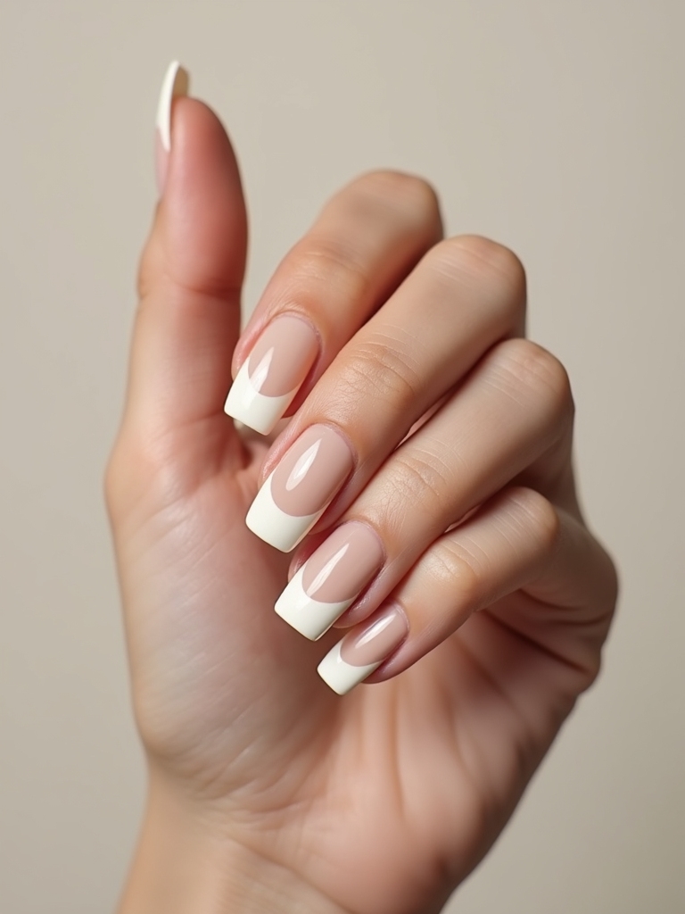 sheer ombr square nails