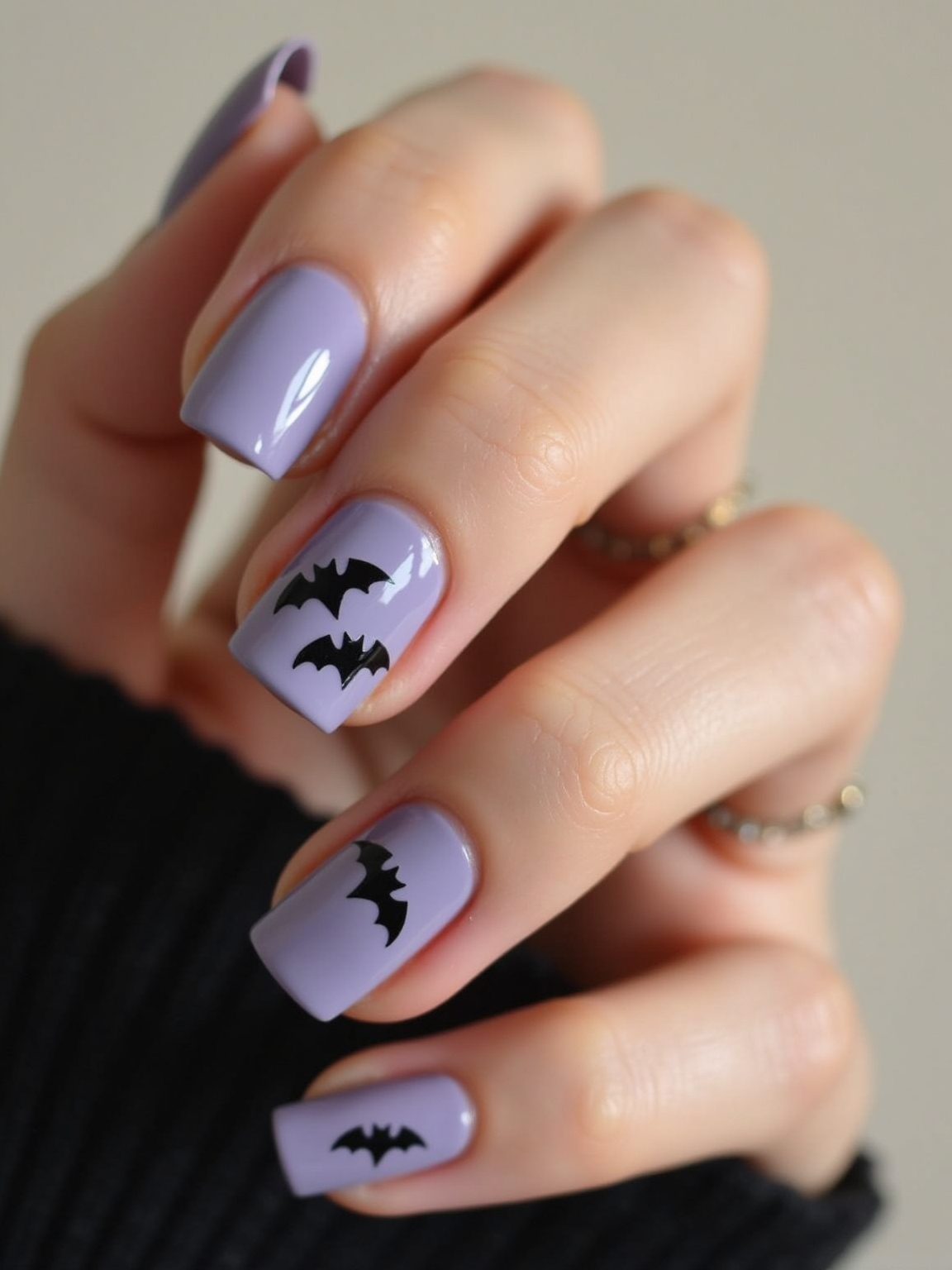 smoky lavender bat silhouettes