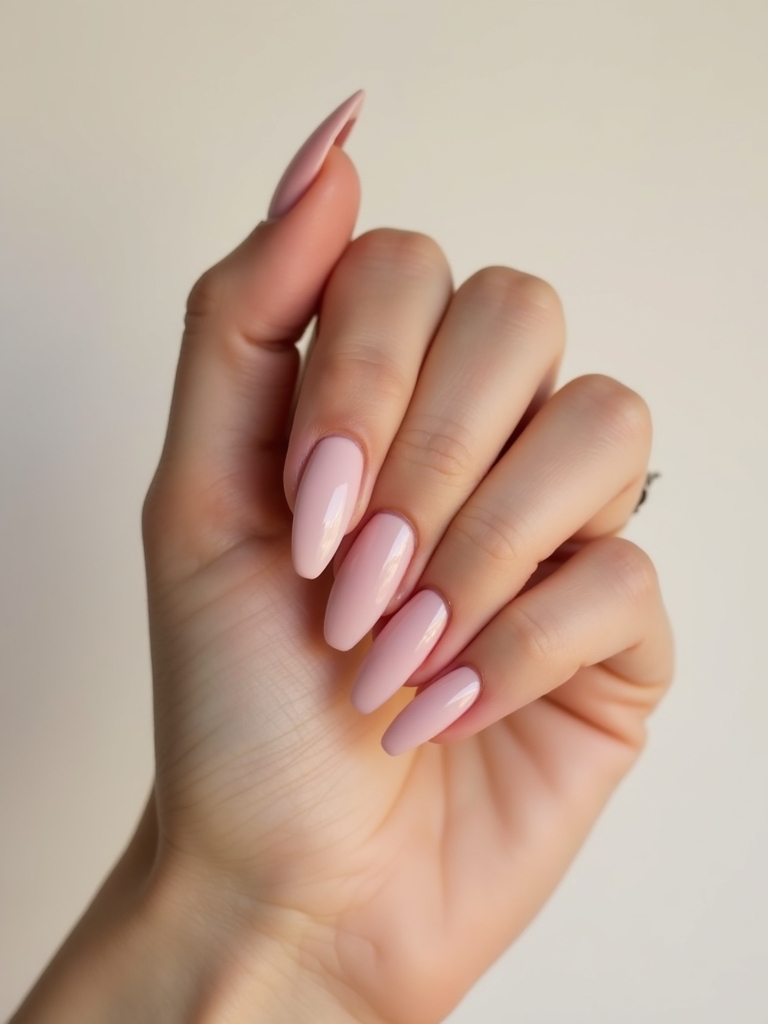 soft milky ombr nails