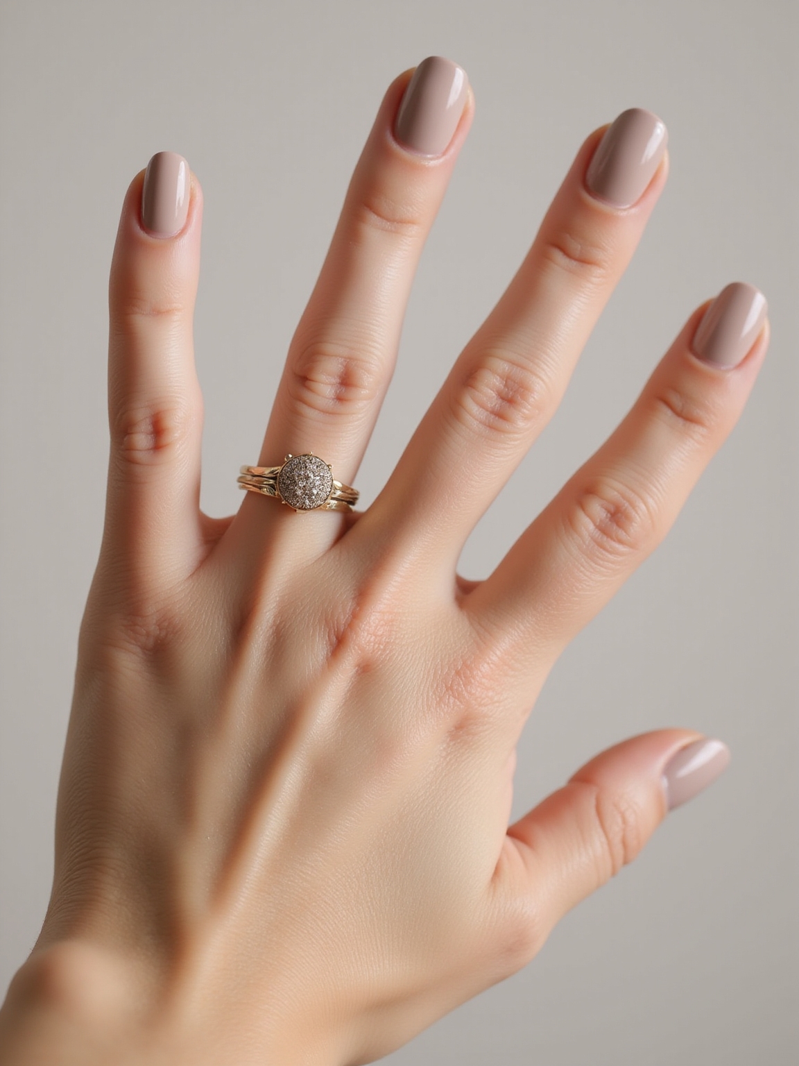 subtle neutral shimmer nail accents