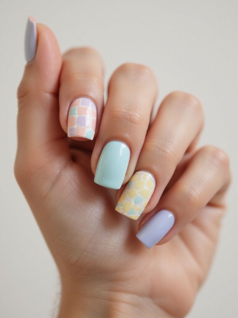 sunset pastel sorbet mosaic