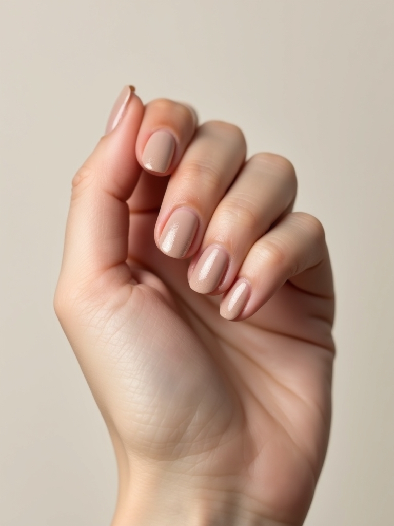 thin subtle shimmer topcoat