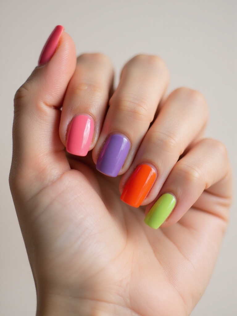 translucent gummy candy manicure