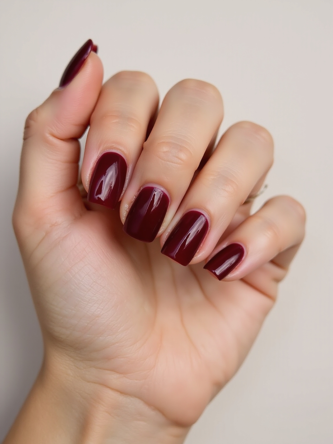 translucent plush cranberry squoval shine