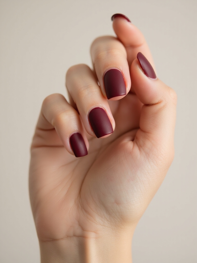 vampy velvet matte manicure