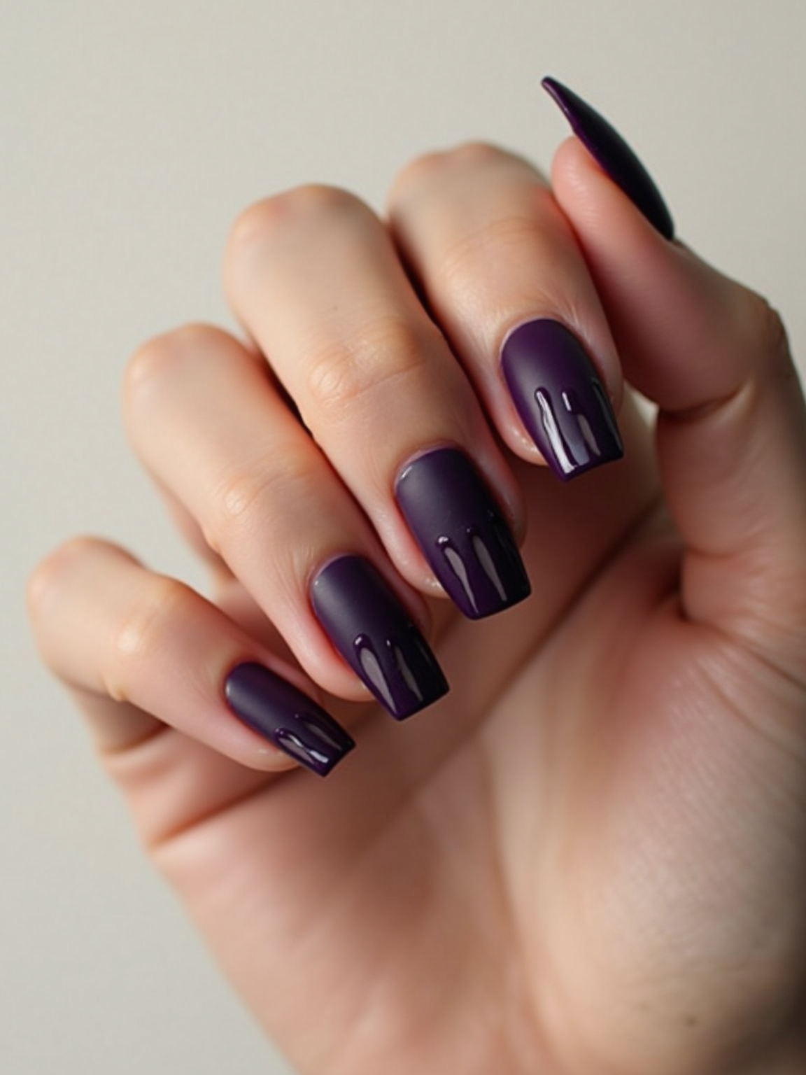 velvet aubergine with drips