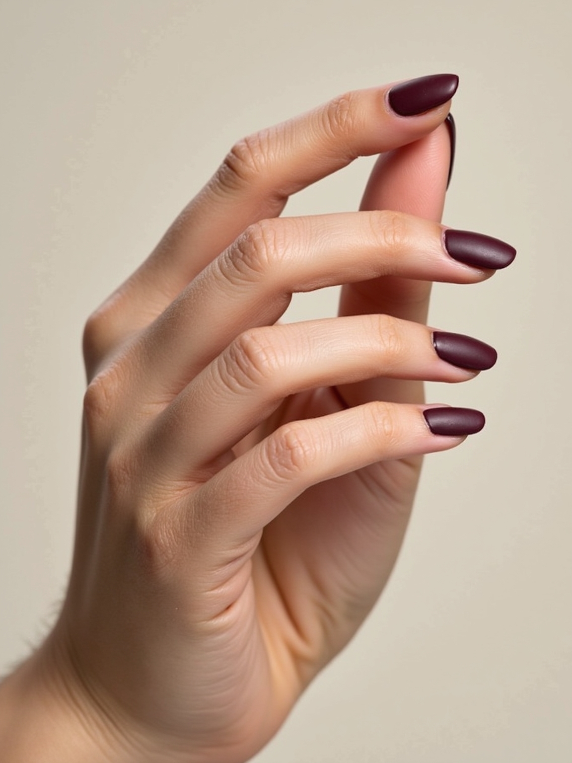 velvet matte burgundy tips