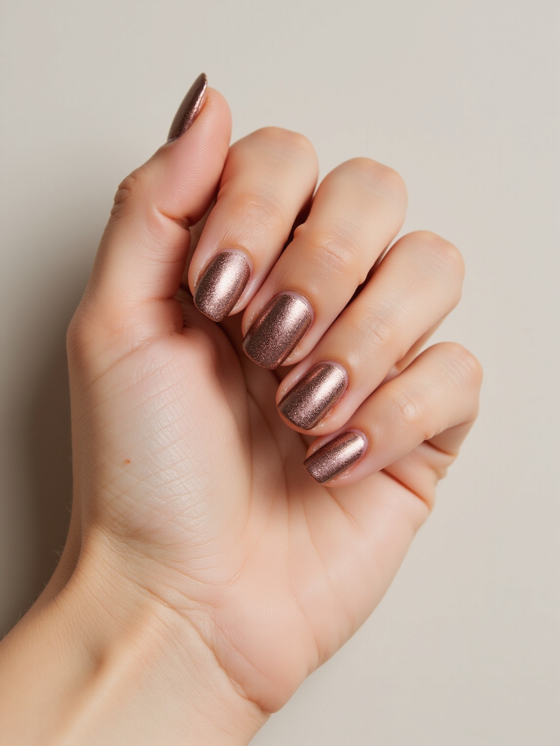 warm burnished bronze chrome