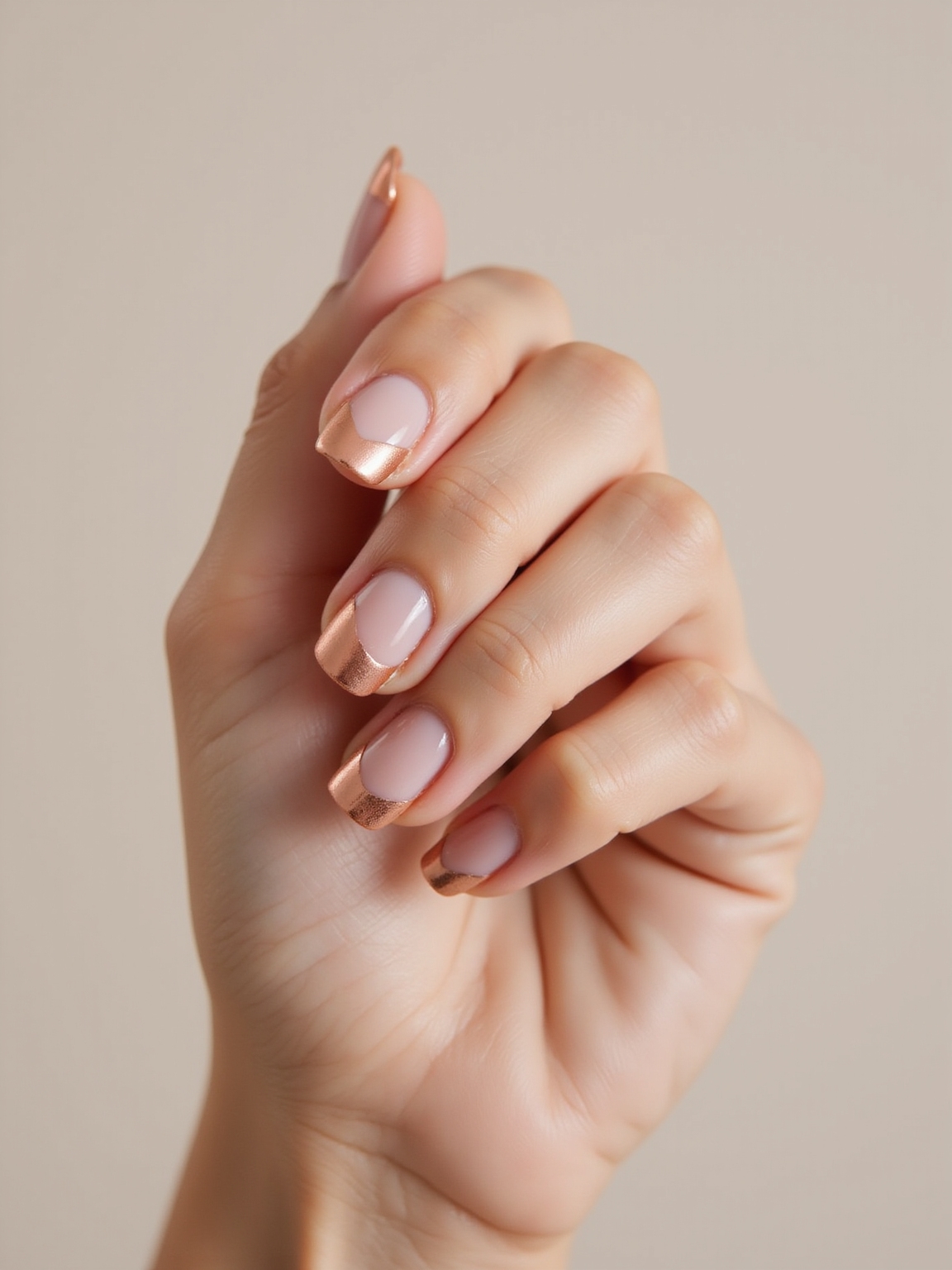 warm copper accents on nude