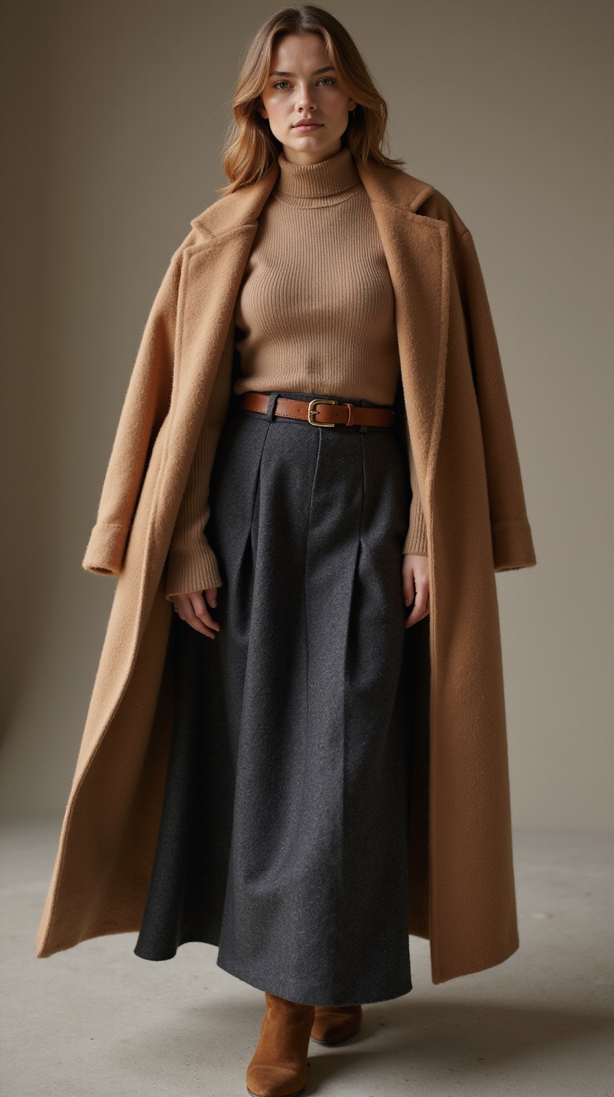 belted maxi defines waist
