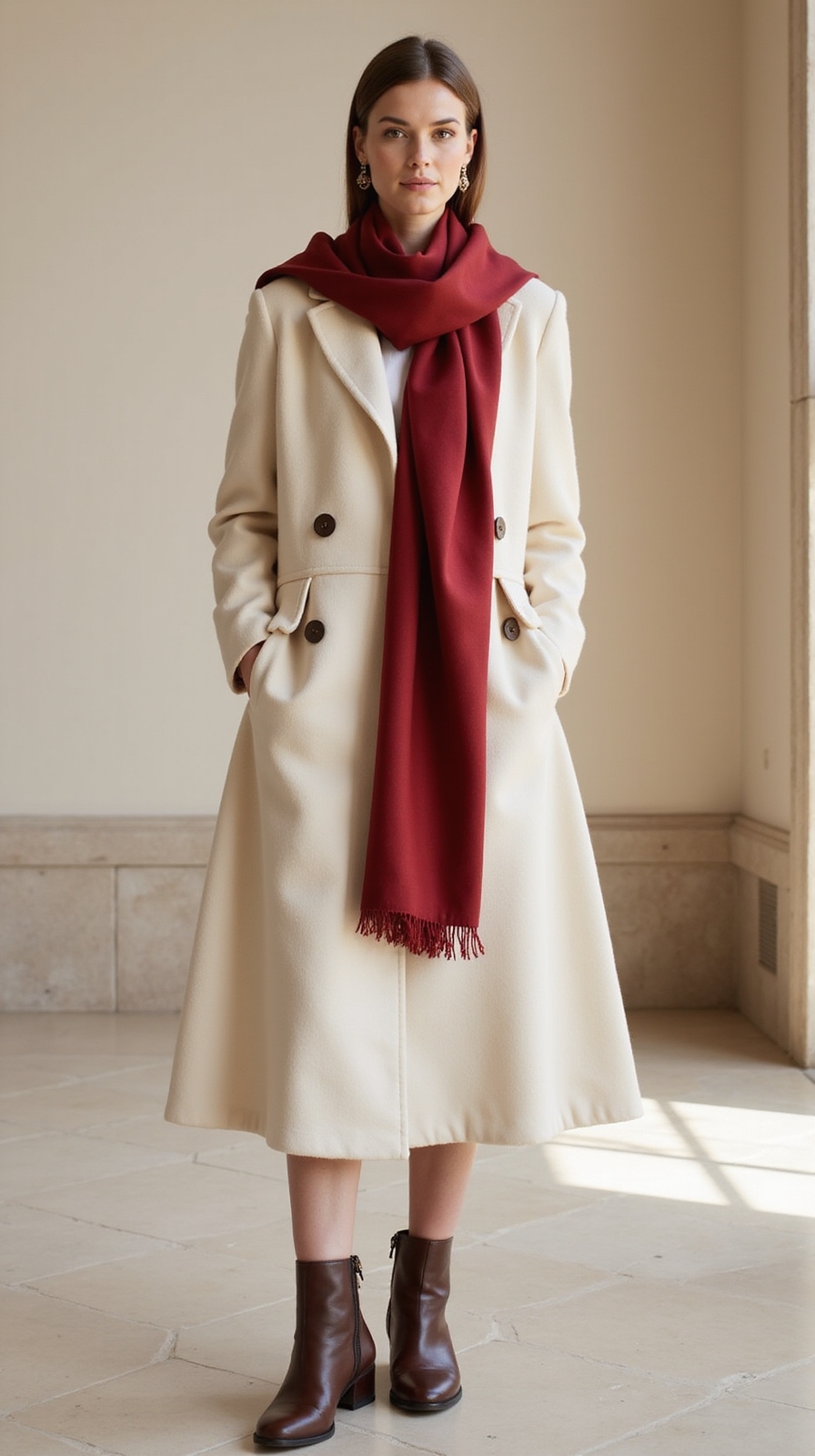 bold patterned scarf focal point