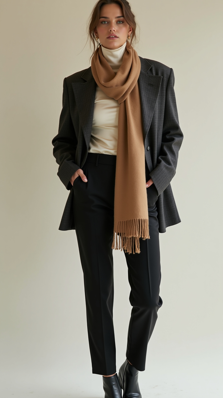 boxy blazer textured tailored layers
