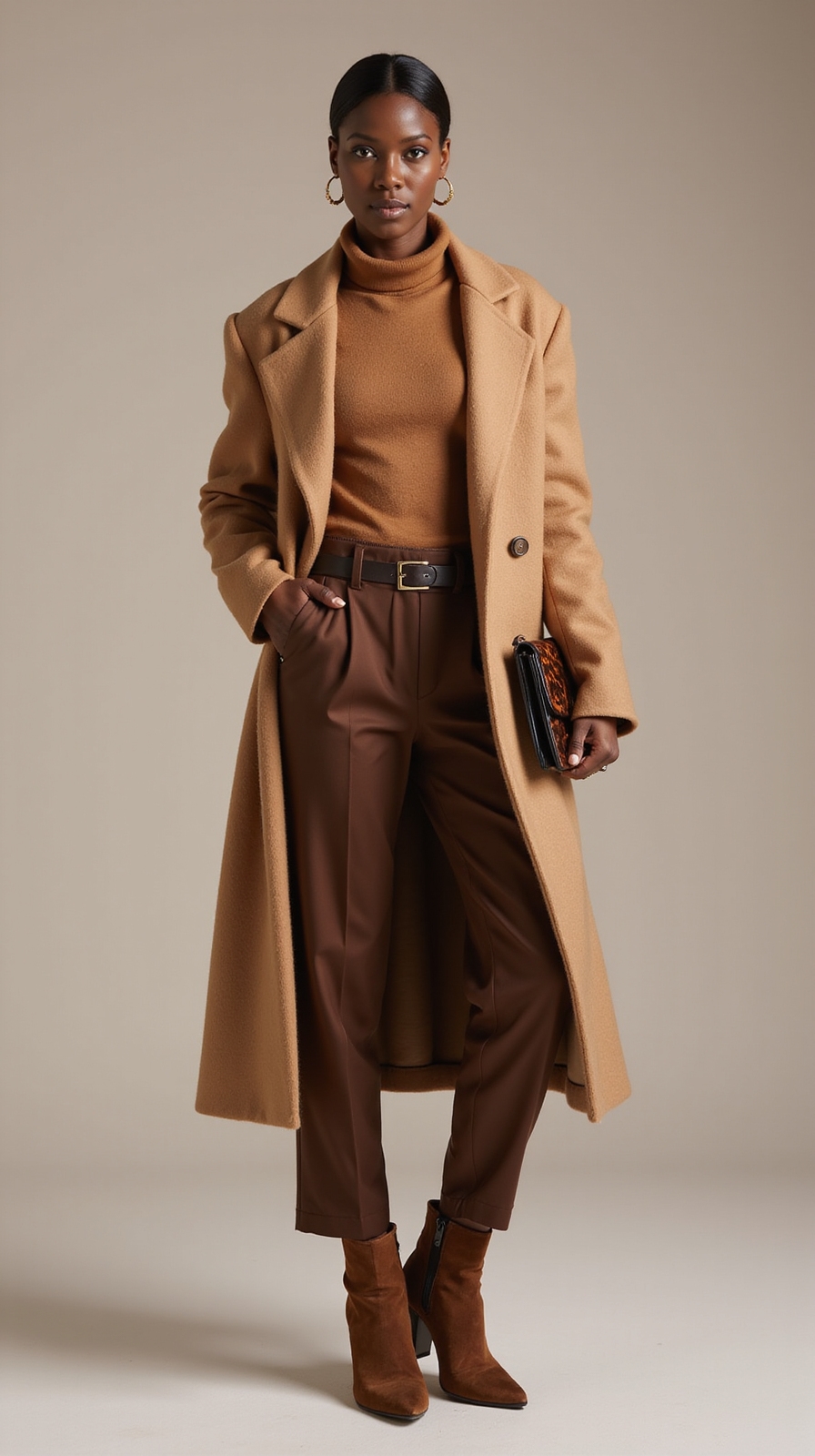 camel and cocoa tonal elegance