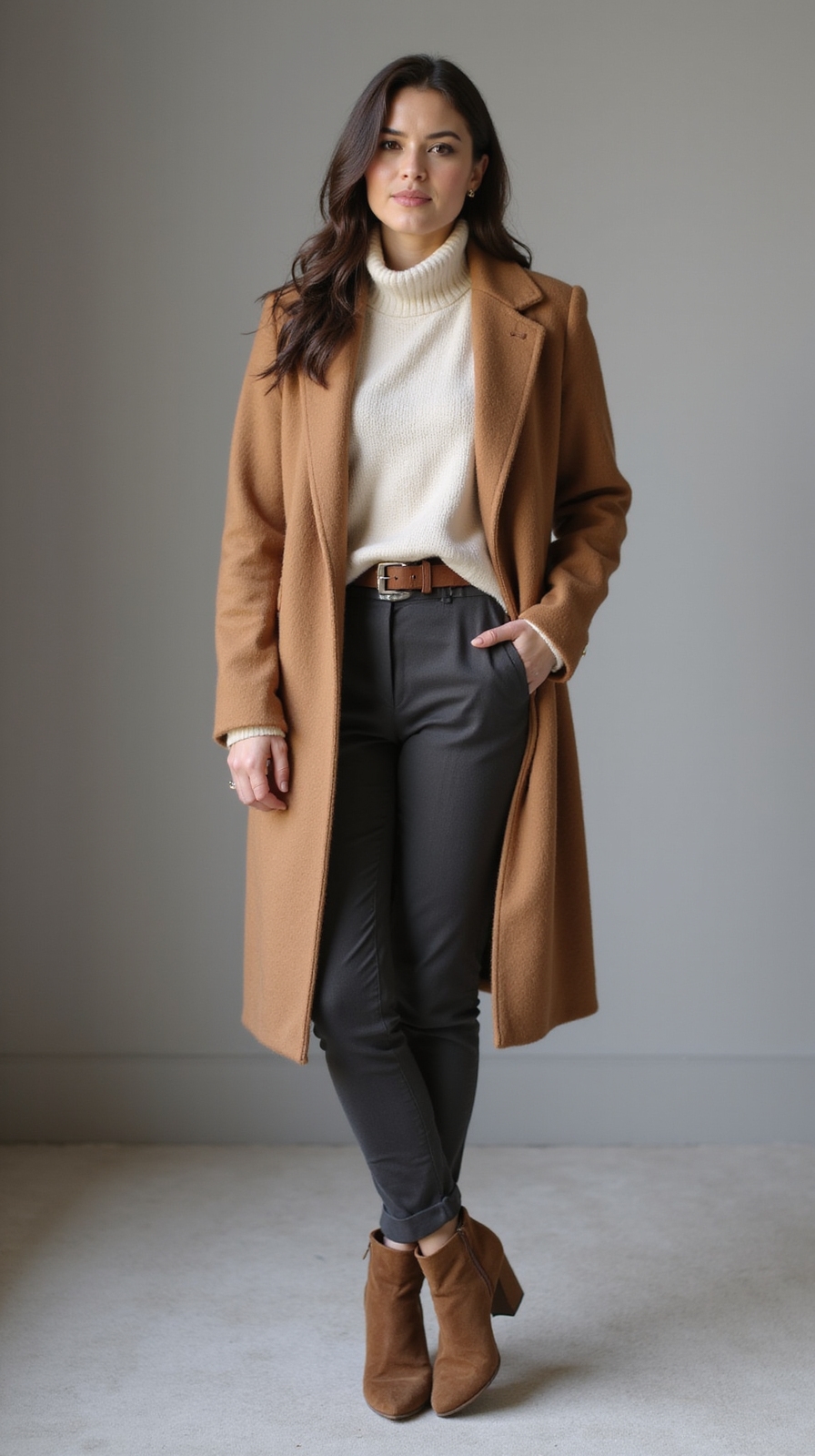 chic winter outfits for midsizes