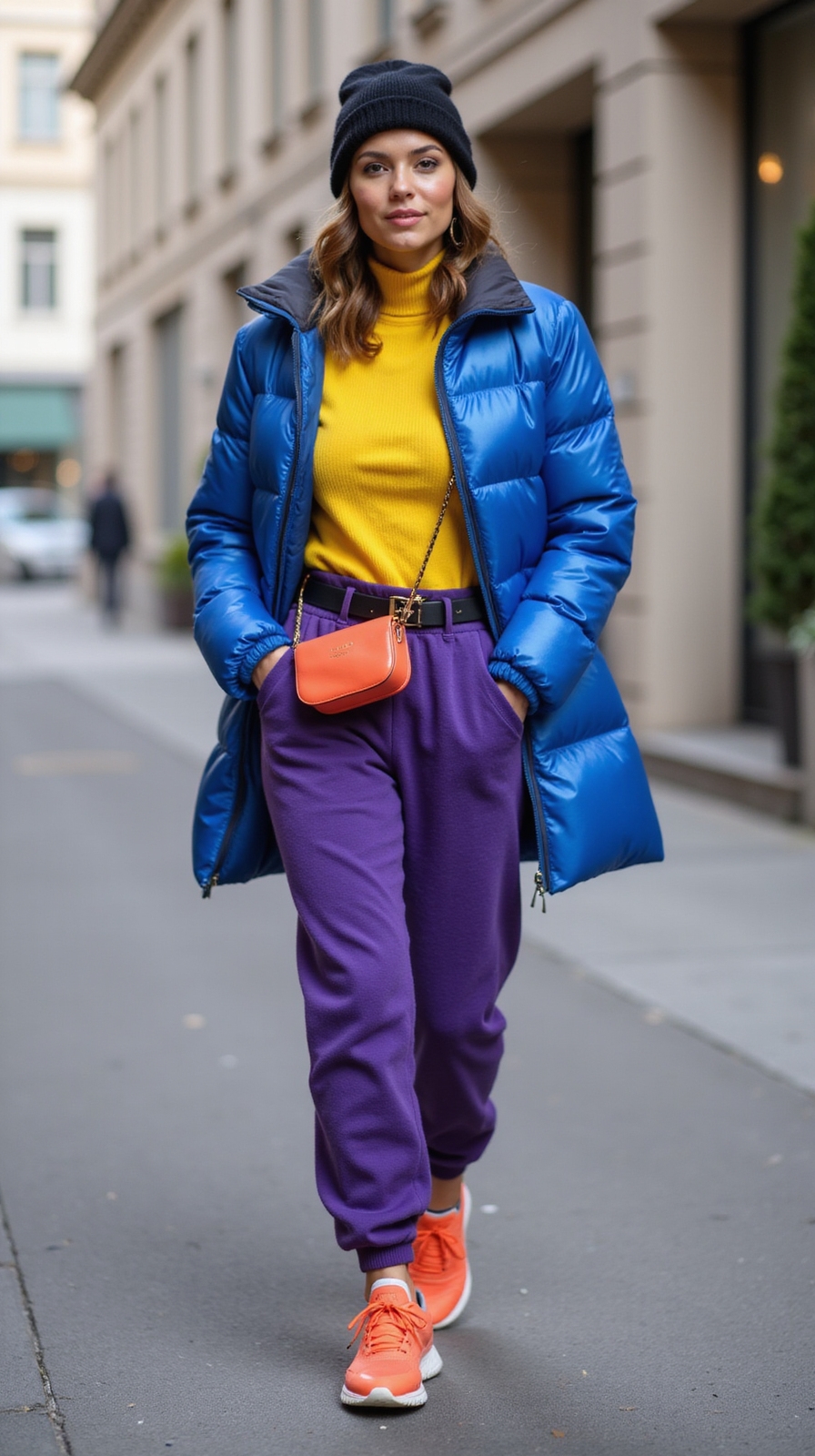 colorful insulated commuter athleisure