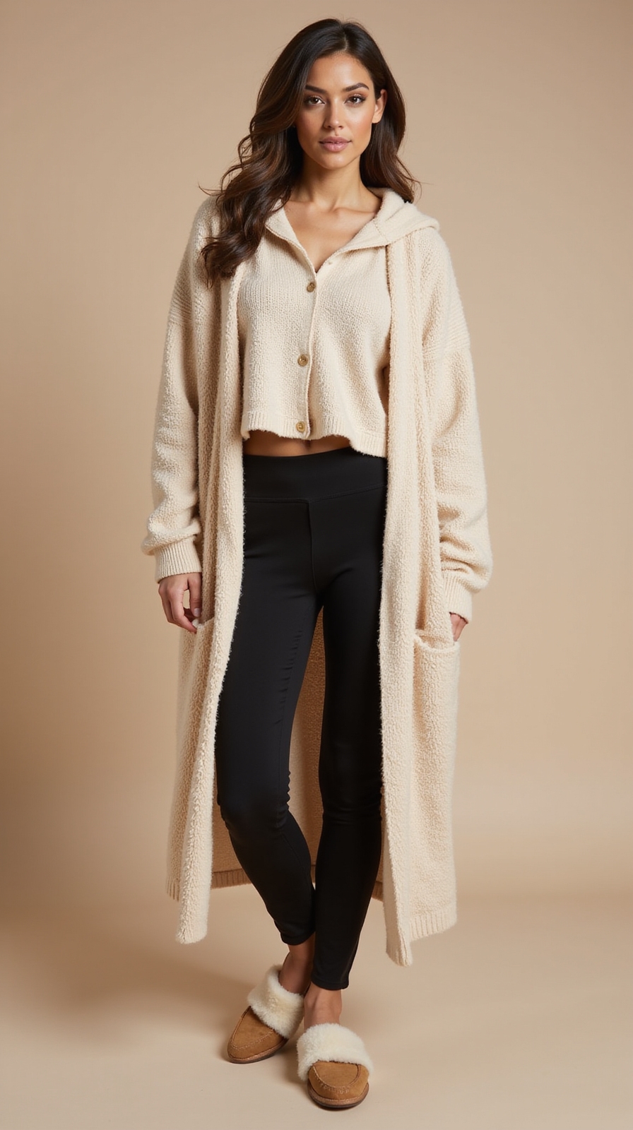 cozy knit set with mules