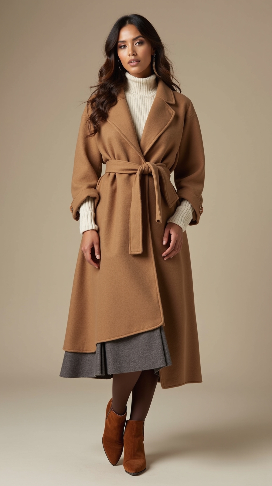 cozy layered textured winter dressing