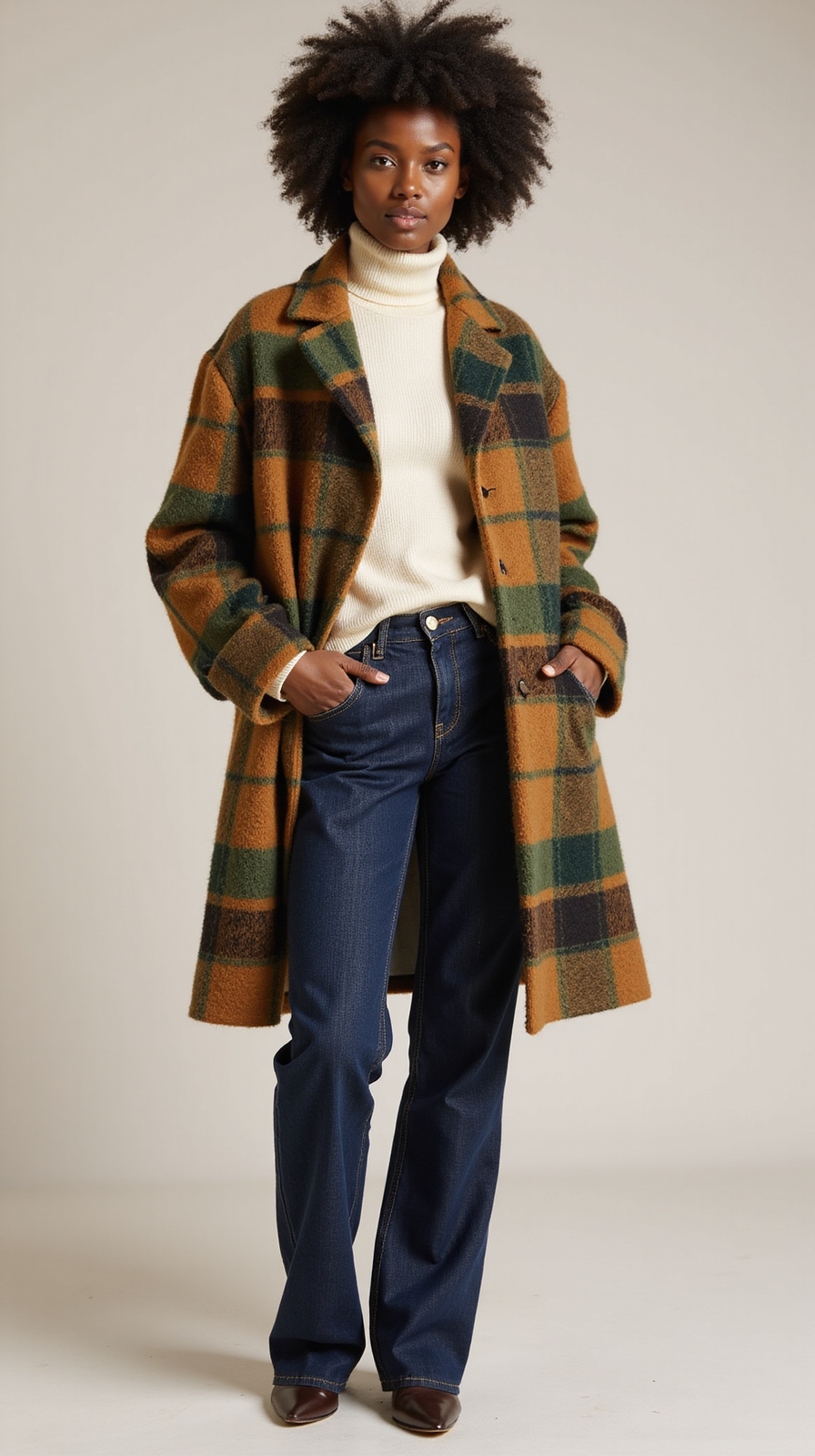 cozy plaid shacket outfit