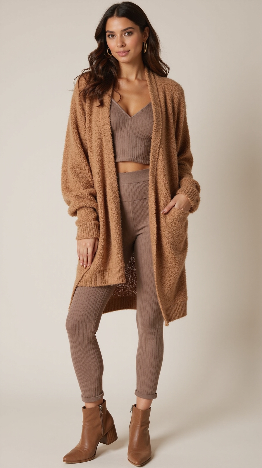 cozy thermal loungewear ensemble