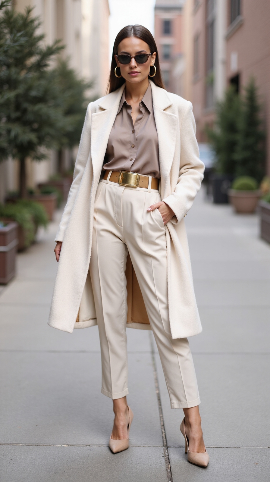 cream layers with gold accents