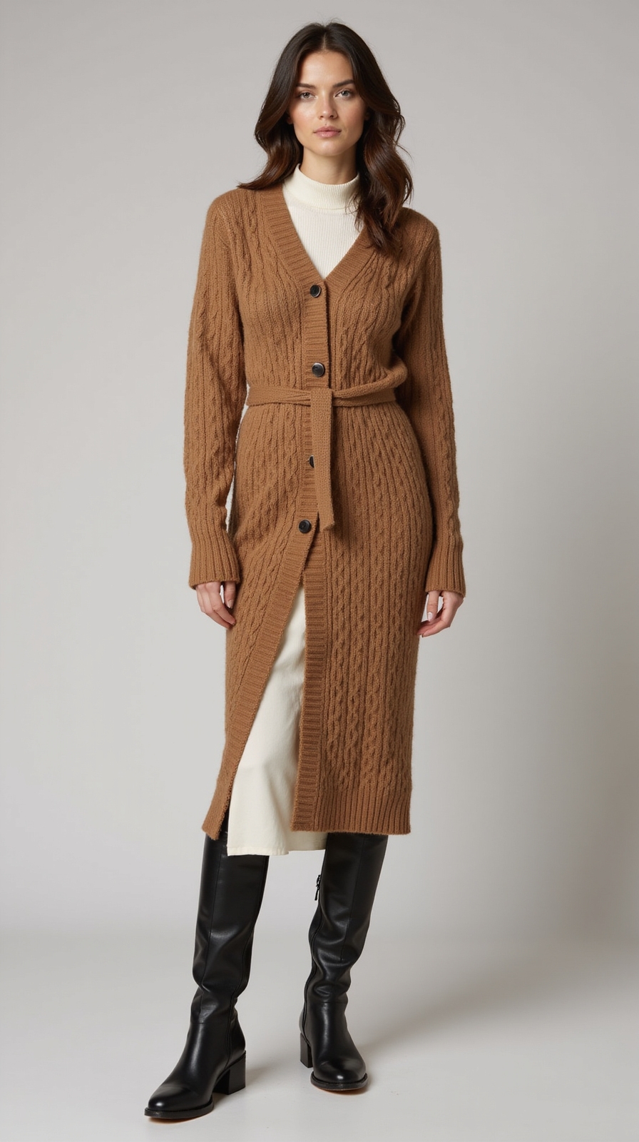 crisp layered knit silhouette