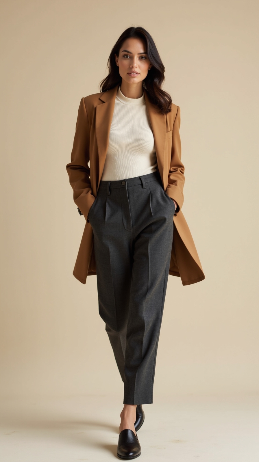 cropped blazer over knit