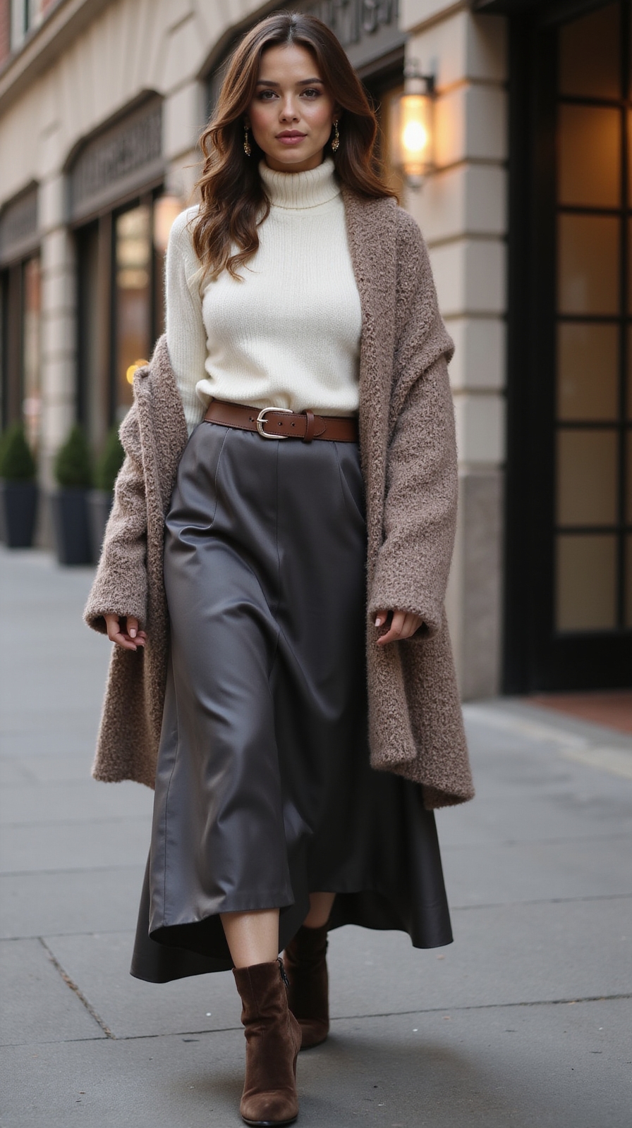 elegant long skirt evening styling