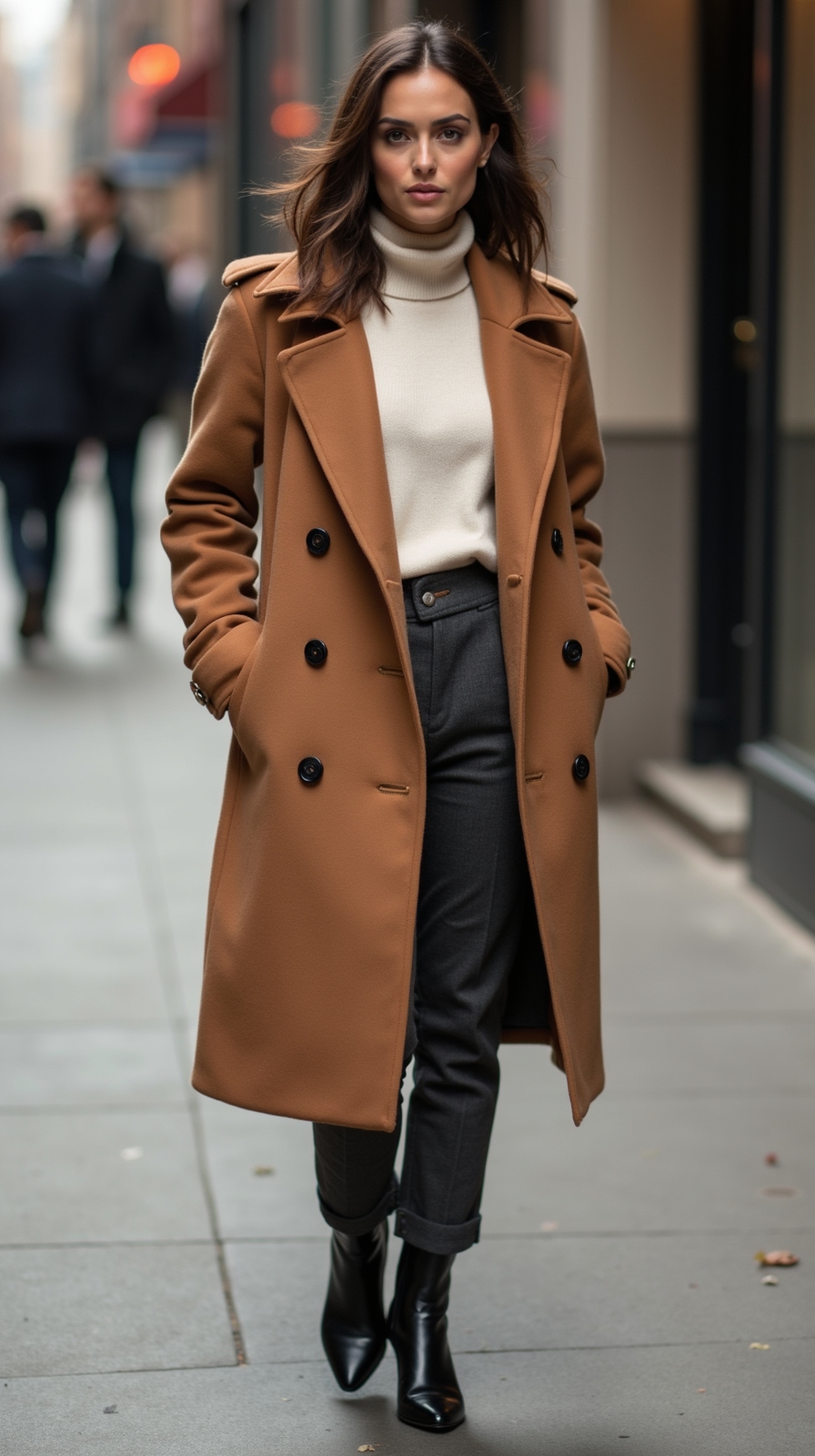insulated tailored wool coat
