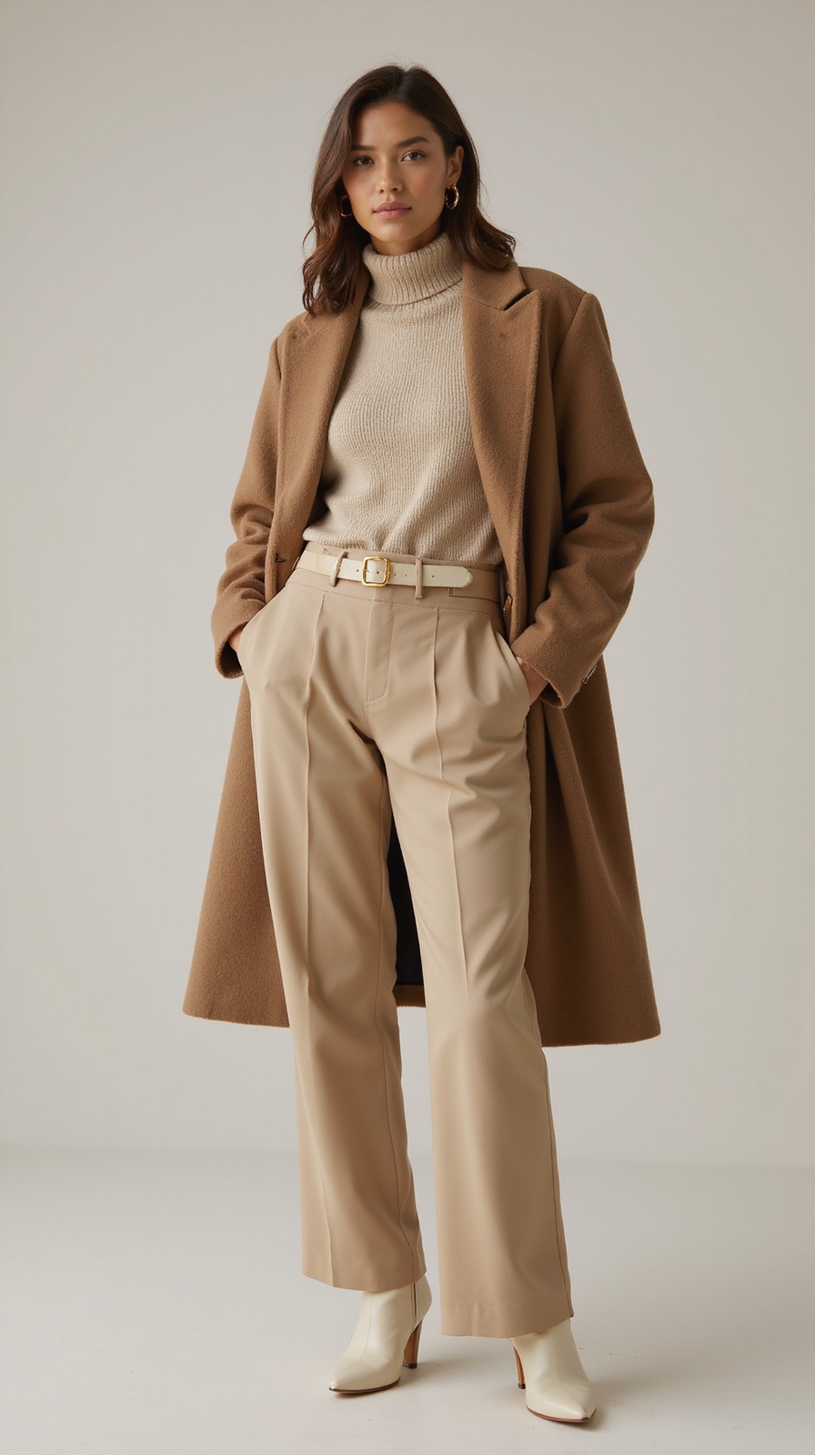 layered textured neutral winterwear