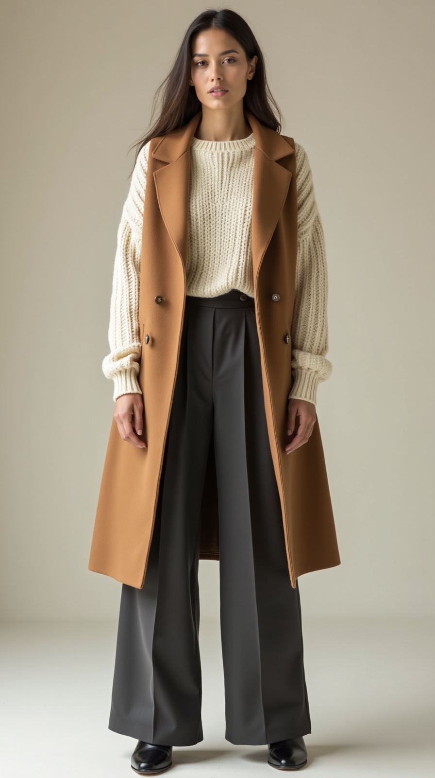 longline vest layered outfit