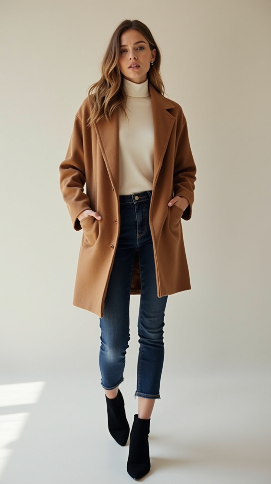 oversized coatigan over jeans