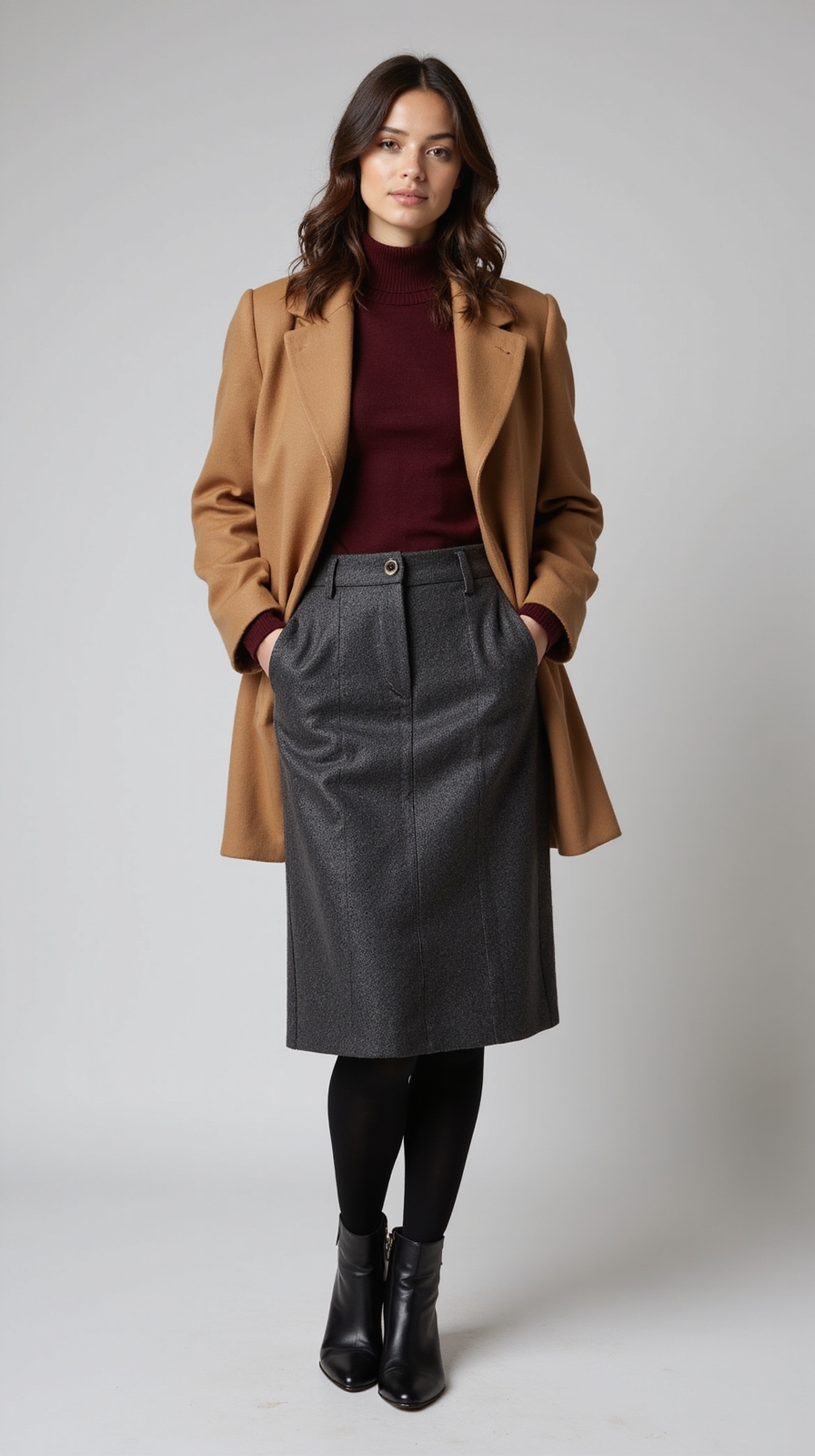 polished warm office skirts